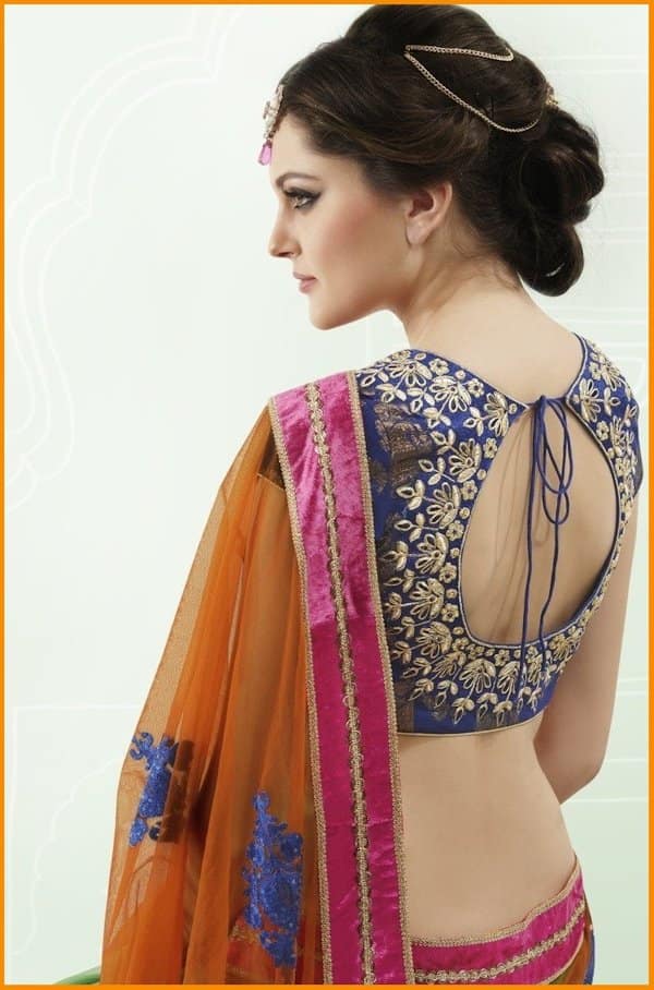 Latest blouse designs 2015 for net sarees online