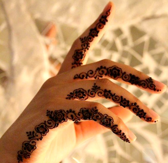 Trendy mehndi tattoo designs for fingers