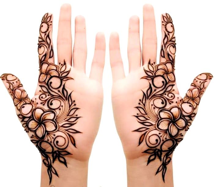 Simple new arabic design of mehndi