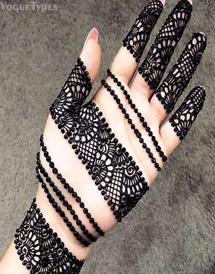 Simple henna for front hand