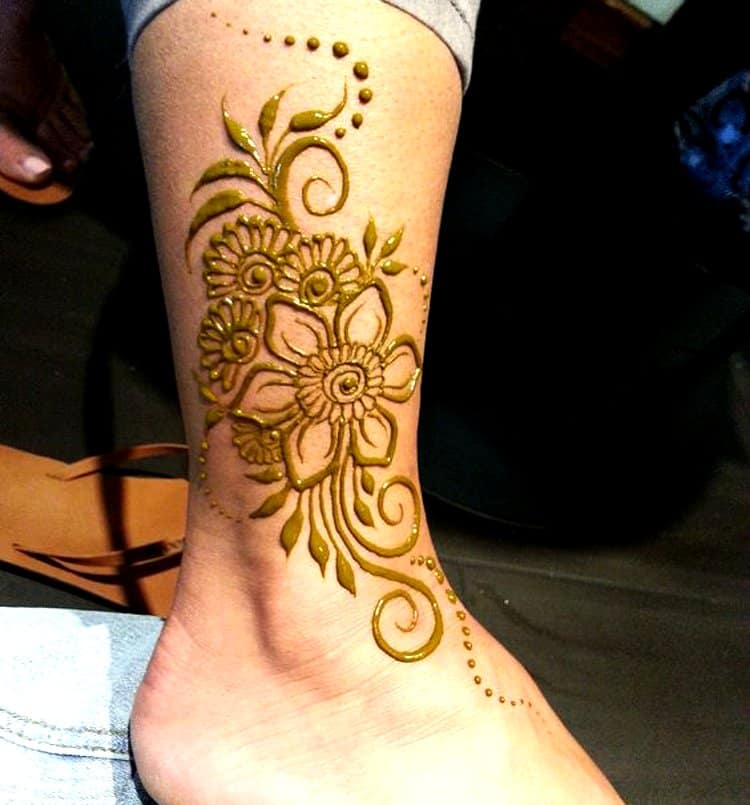 Anklet Feet mehndi design