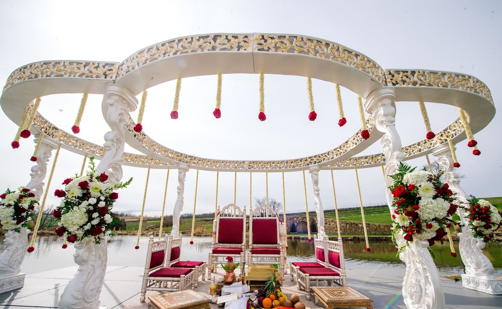 simple wedding stage decorations