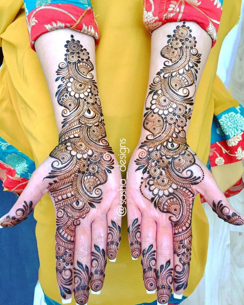 Bridal Back Mehendi Designs For Our Modern Brides | Bridal Mehendi Design  Inspo in 2023 | Dulhan mehndi designs, Mehndi designs for fingers, Finger henna  designs