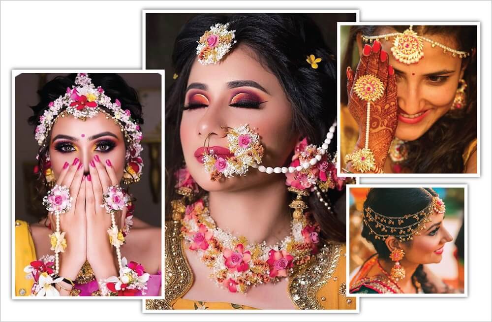 26 Handpicked Gota and Floral Maang Tikka Designs That’ll Be Perfect Addition To Your Wedding Attire