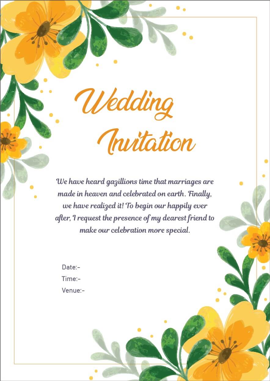 Wedding Invitation Wordings For Friends, Invite Quotes ...
