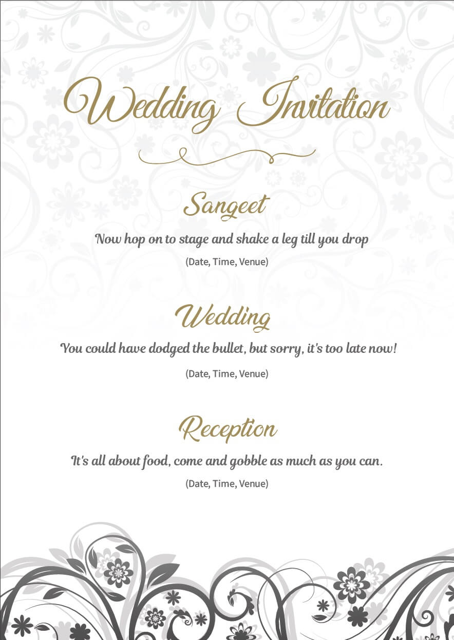 Wedding Invitation Wordings For Friends Invite Quotes Messages