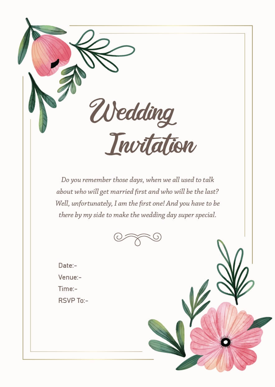 Wedding Invitation Wordings For Friends Invite Quotes Messages