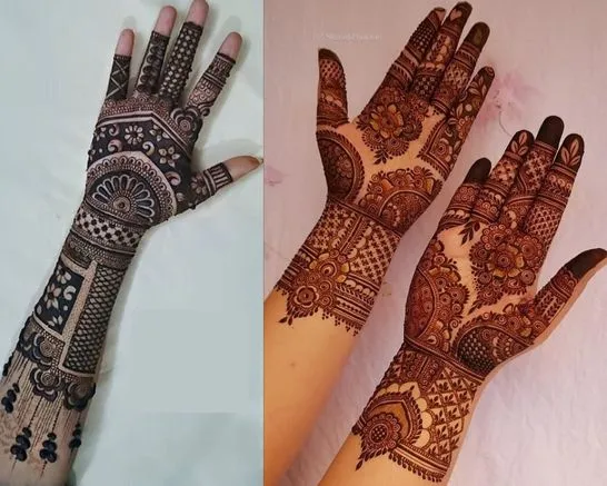 Eid Special Black and Red Shaded Outline Henna Design 2022| Golecha cone  henna | Be you and Beauty - YouTube