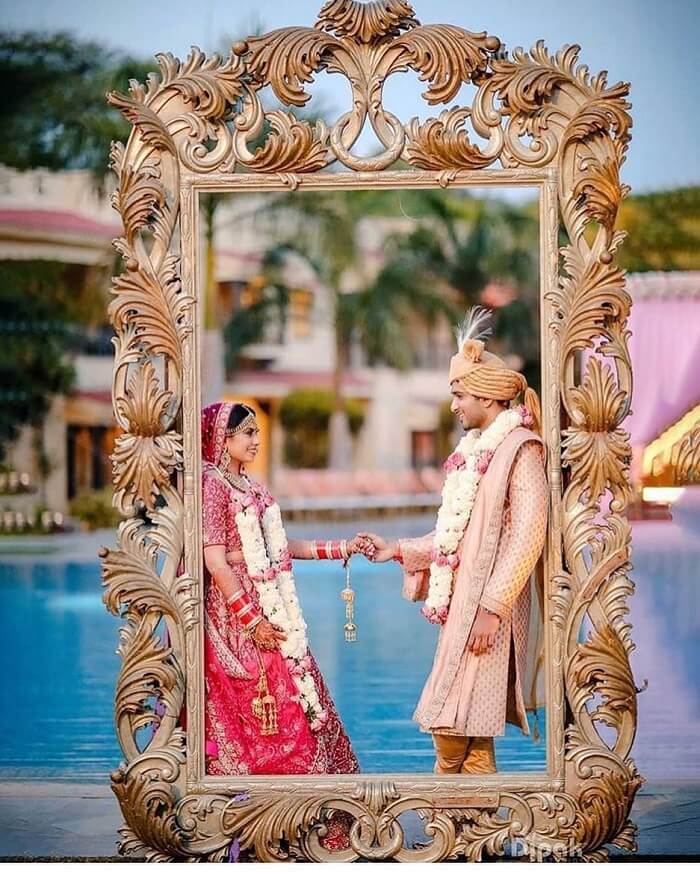 Romantic couple pic | Indian wedding poses, Bride groom poses, Marriage  poses