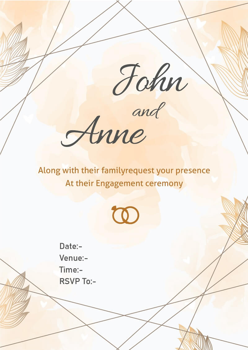 Modèle wedding invitation,ring ceremony invitation | PosterMyWall