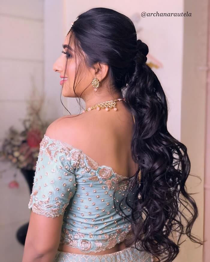How to tie my medium length straight hair while going for my sister's  engagement in gown - Quora