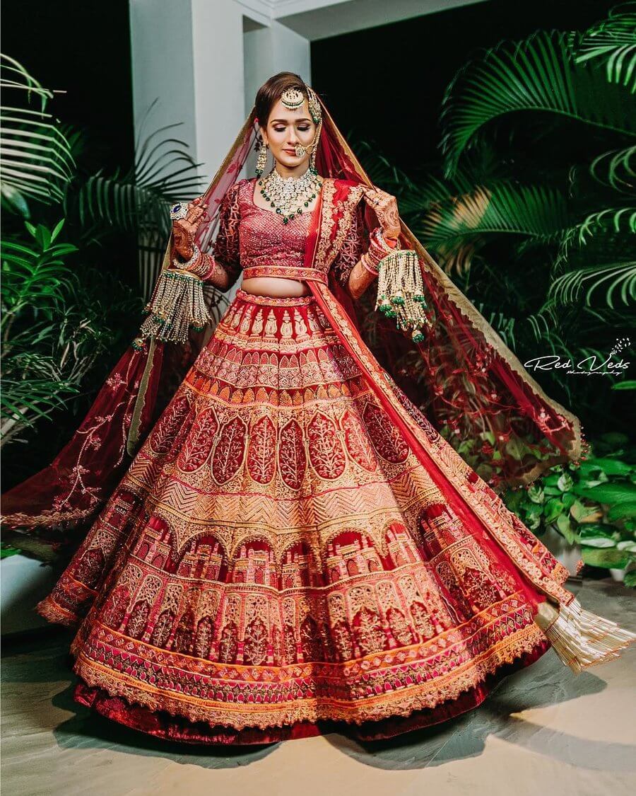 10 Stunning Red Bridal Lehengas To Have Perfect Look at Your Wedding!