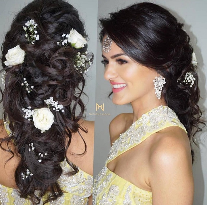 20+ Bridal Hairstyles For Mehndi and Sangeet Function You Must Try at Your  Wedding!