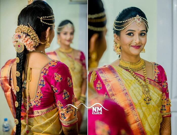 Indian Bridal Hairstyles For Reception That Quintessential The Mingling Of  Style And Traditions