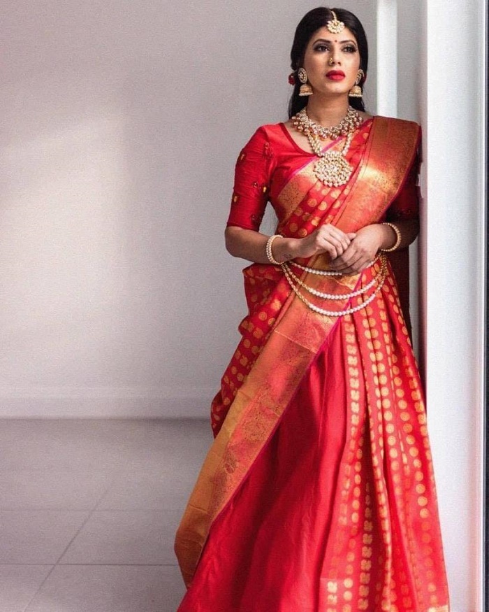 30+ Bridal Kanjivaram Sarees For Traditional Yet Modern