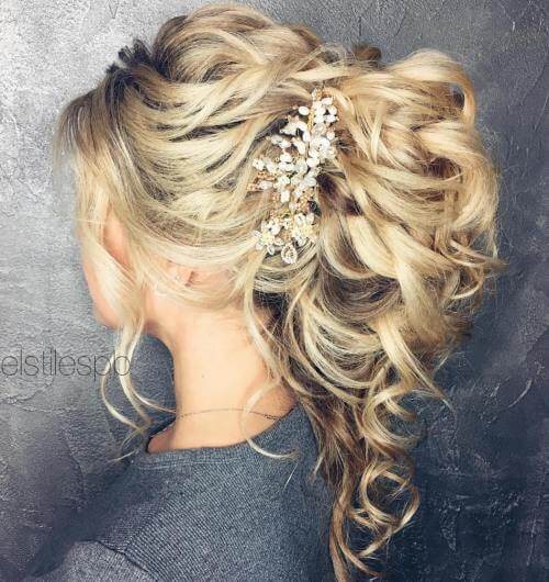 70 Latest Updo Hairstyles for Your Trendy Looks in 2021  cascading updo  for curly hair