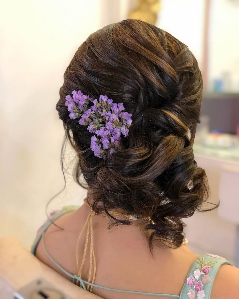 Trending: Bridal Floral Buns With Unique Elements | Indian bridal hairstyles,  Bridal hairstyle indian wedding, Bridal bun