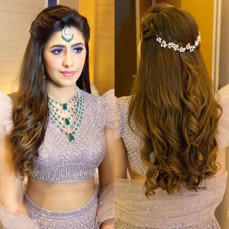 Hairstyles With Open Hair  Bridal Hairstyles  Indian Brides  Long hair  wedding styles Long hair styles Open hairstyles