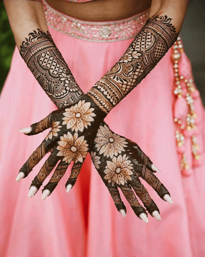 Latest Back Hand Mehndi Design - The Bridal Box
