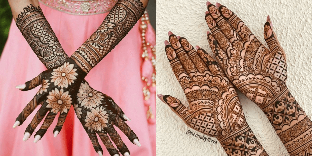 Rajasthani full hand mehndi designs for Gangaur Festival - K4 Fashion