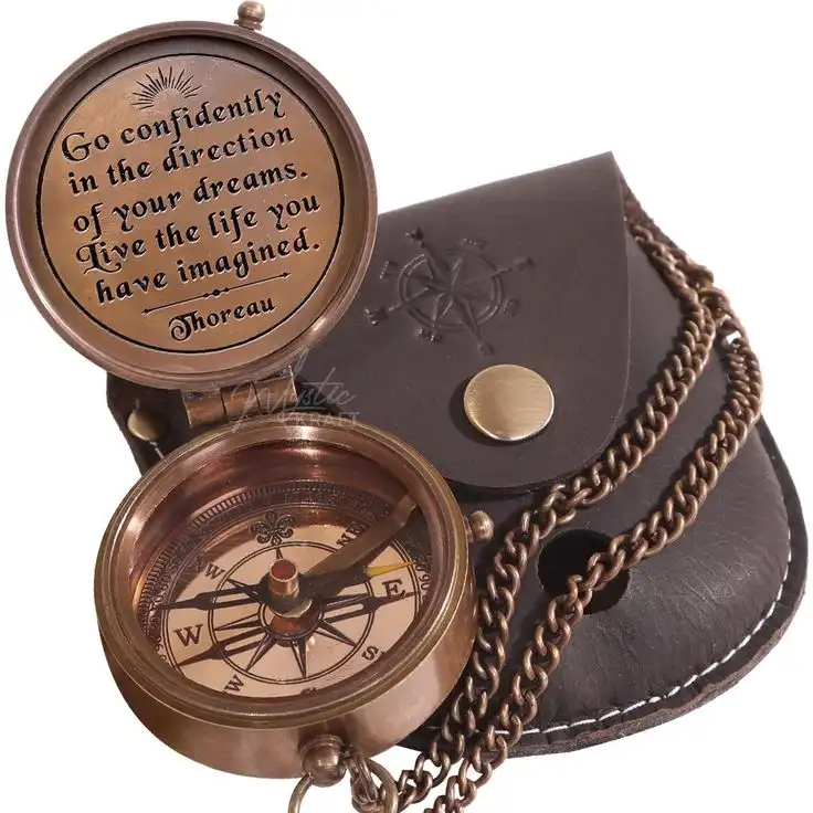 Engraved Compass as wedding gift for men