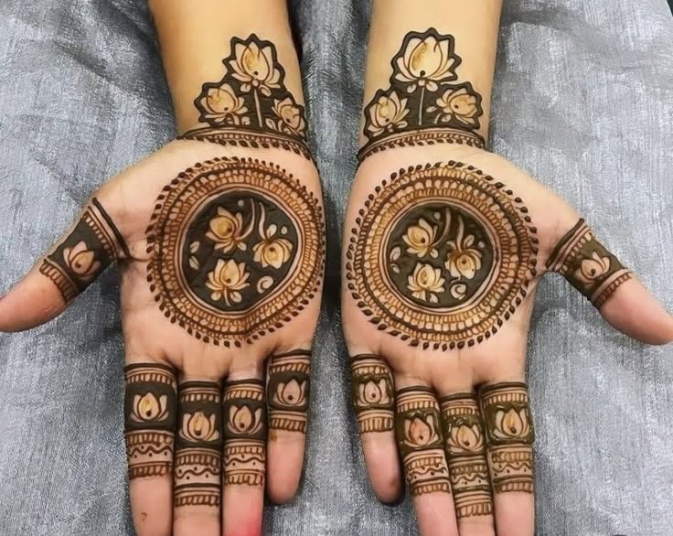 Famous Front Hand Mandala Mehndi Design