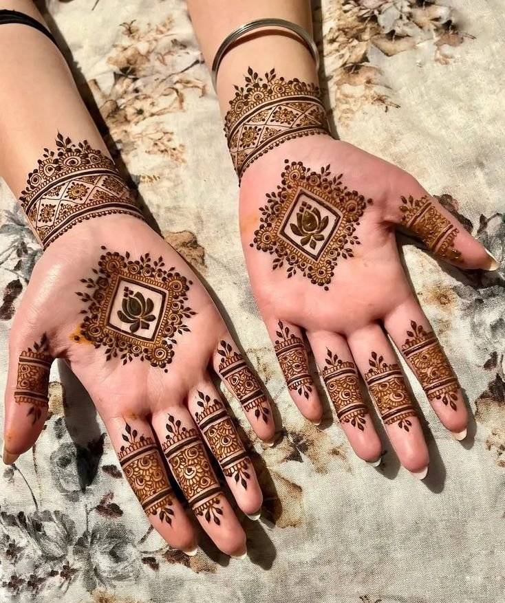 Mandala Mehendi Design with Flower
