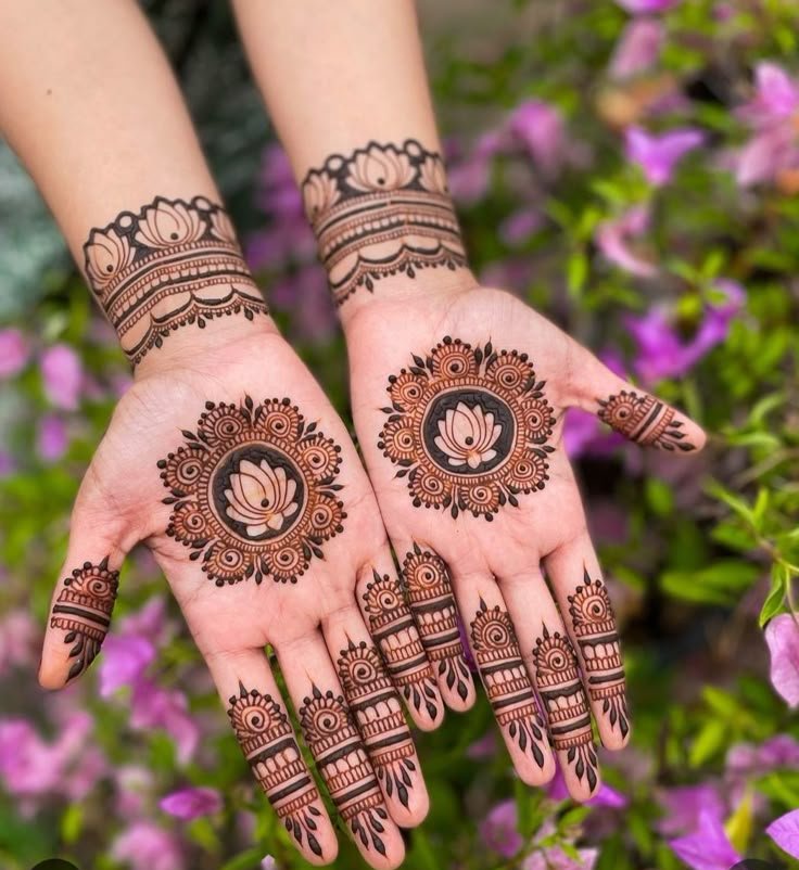 Mandala Mehendi Design with Flower