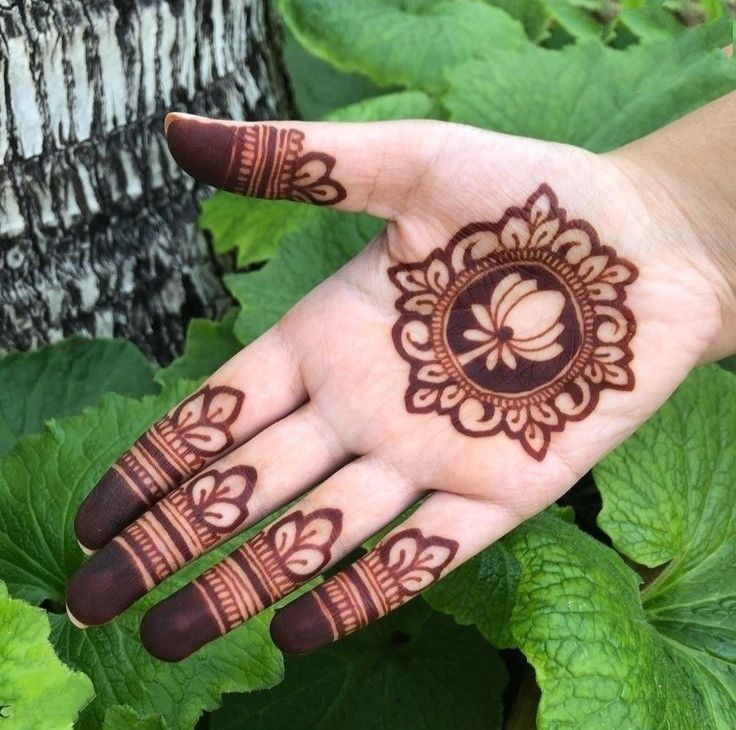 Mandala Mehendi Design with Flower