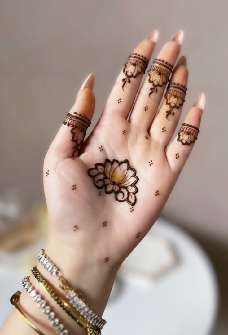 Mandala Mehendi Design with Lotus Flower