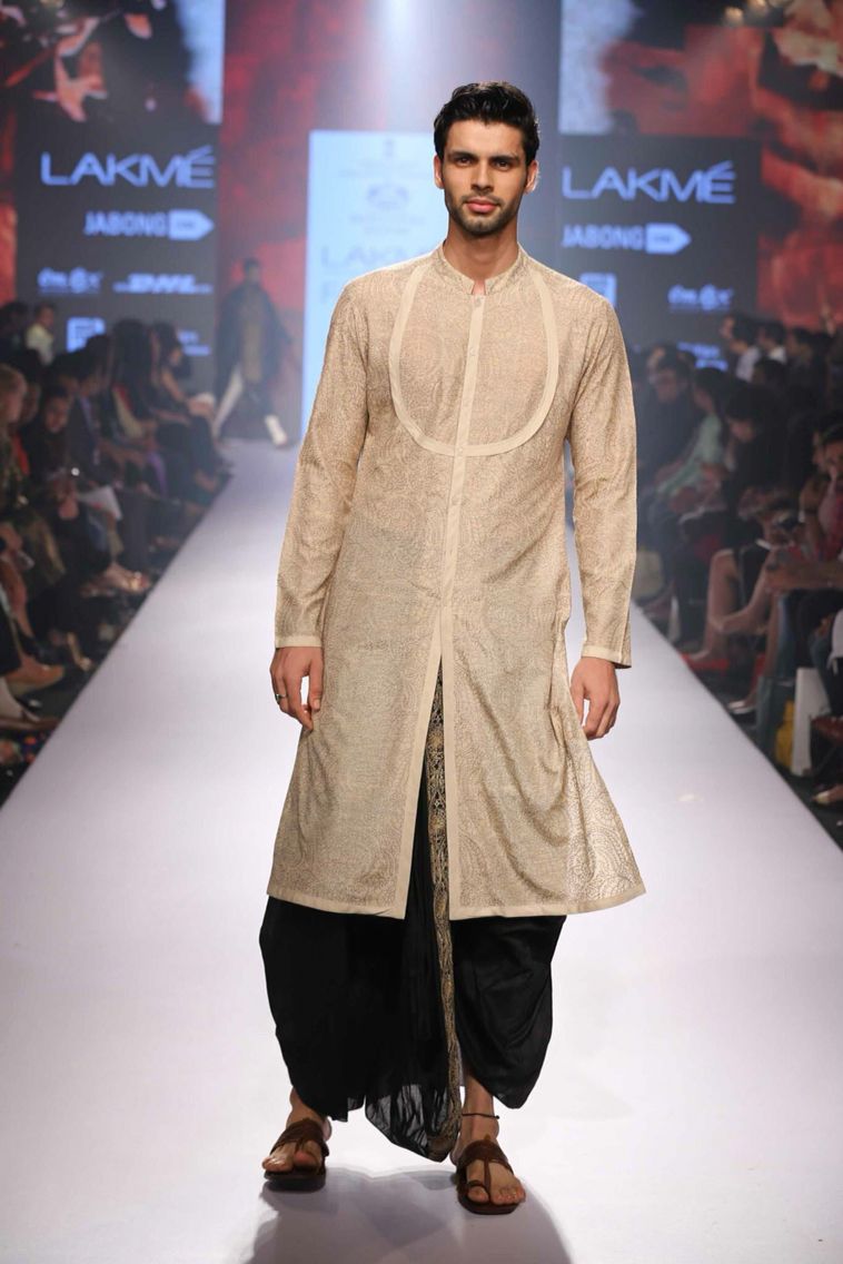 Royal Kurta with Dhoti-Style Pants