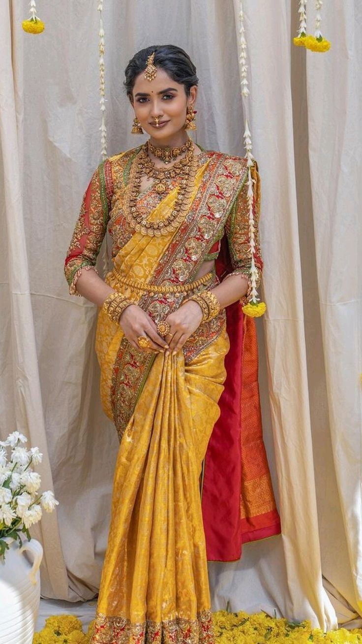 Traditional Shalu Saree