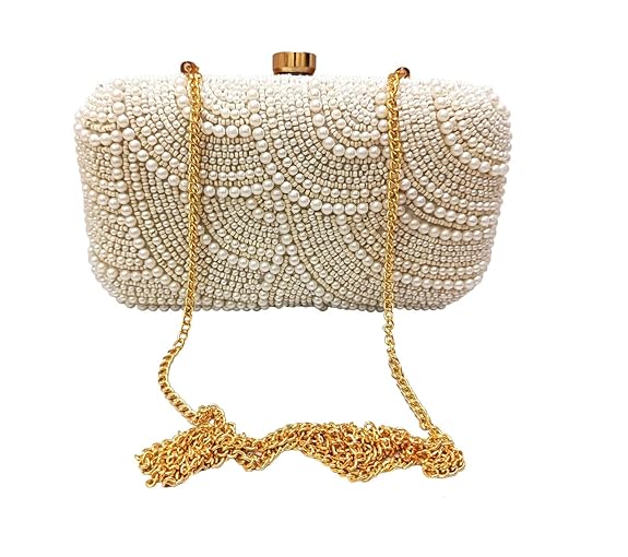 Pearl Beaded Elegant Bridal Bag