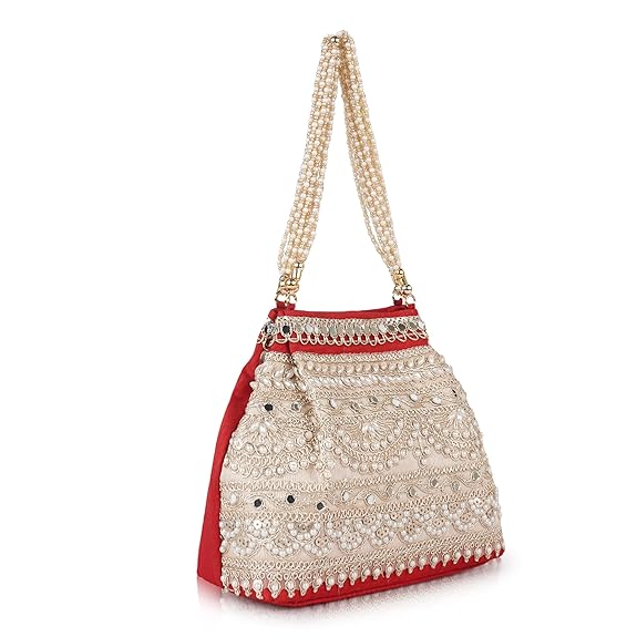 Velvet Embroidered Potli Bag