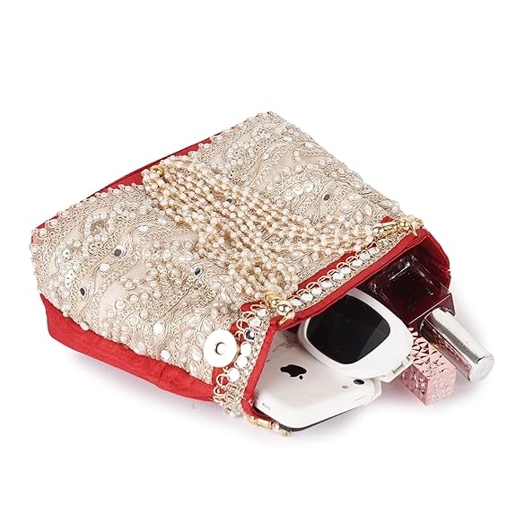 Velvet Embroidered Potli Bag