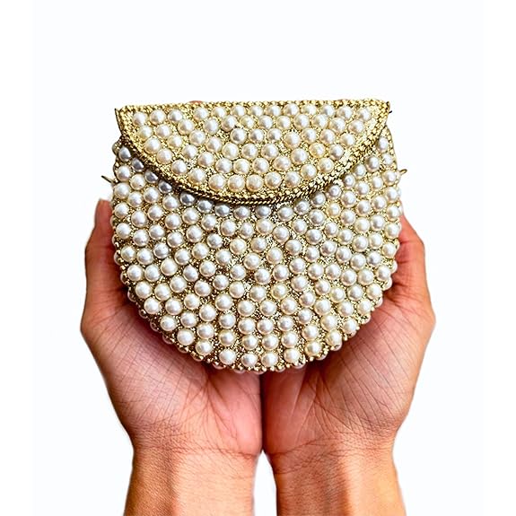 Mini Pearl Bridal Sling Bag