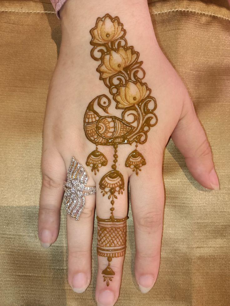 Easy and Beautiful Peacock Mehendi Design