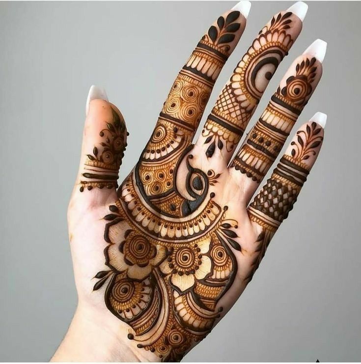 Peacock Mehendi Design for Girls
