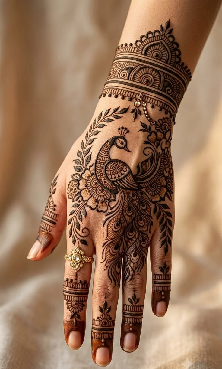 Peacock Mehndi Designs 2026: 50+ Beautiful & Trending Ideas