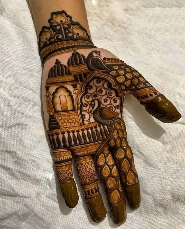 Trending Peacock Mehendi Design Ideas