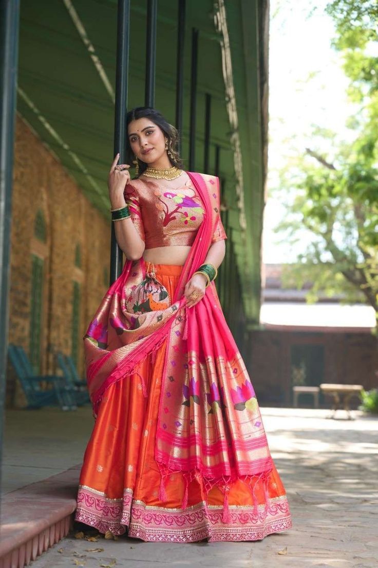 Modern Paithani Lehenga