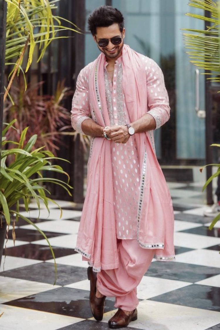 Royal Kurta with Dhoti-Style Pants