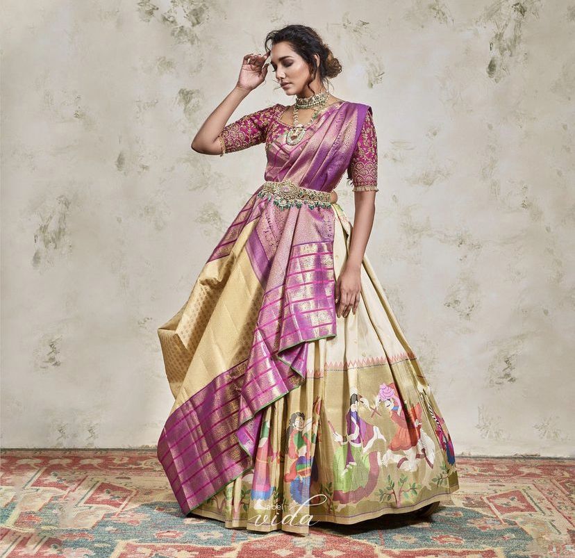 Modern Paithani Lehenga
