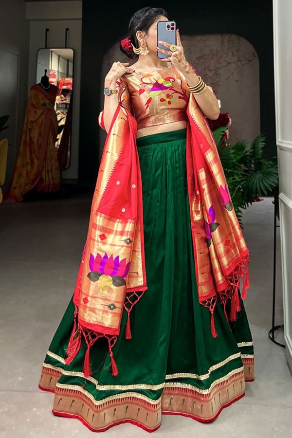 Modern Paithani Lehenga
