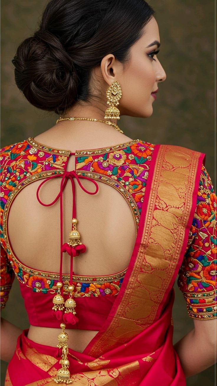 Boat Neck Blouse Designs