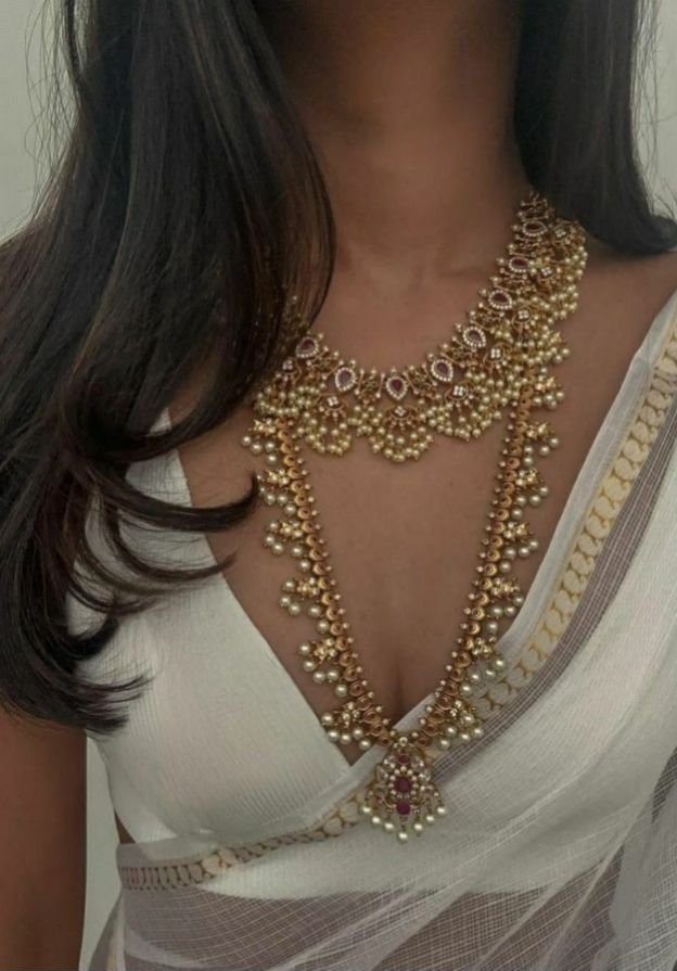 Plunge Neck Blouse Designs