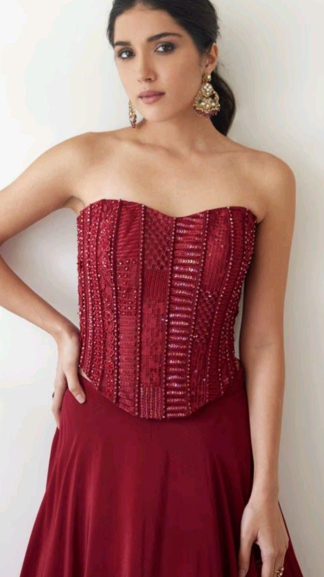 Corset Plunge Blouses