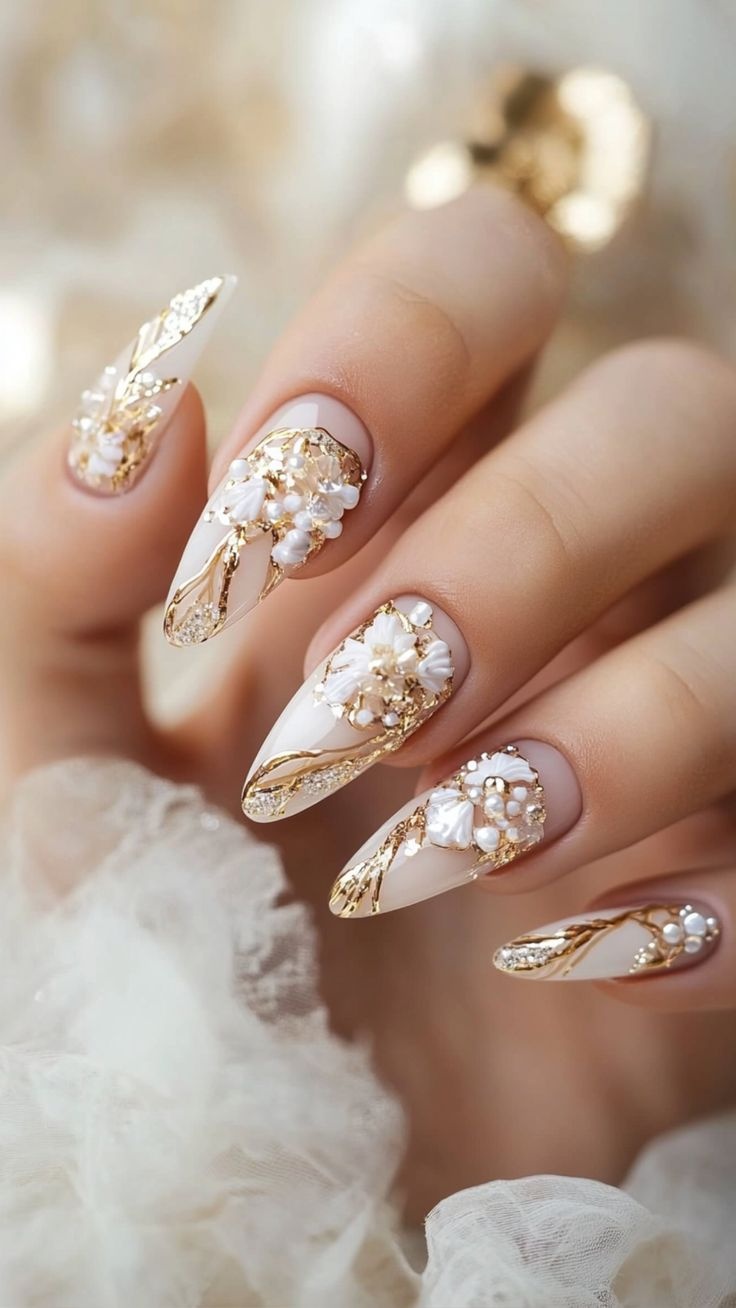 Wedding Bridal Nail Art Designs