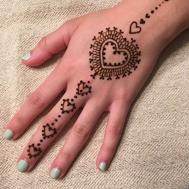Beautiful Heart Mehndi Designs