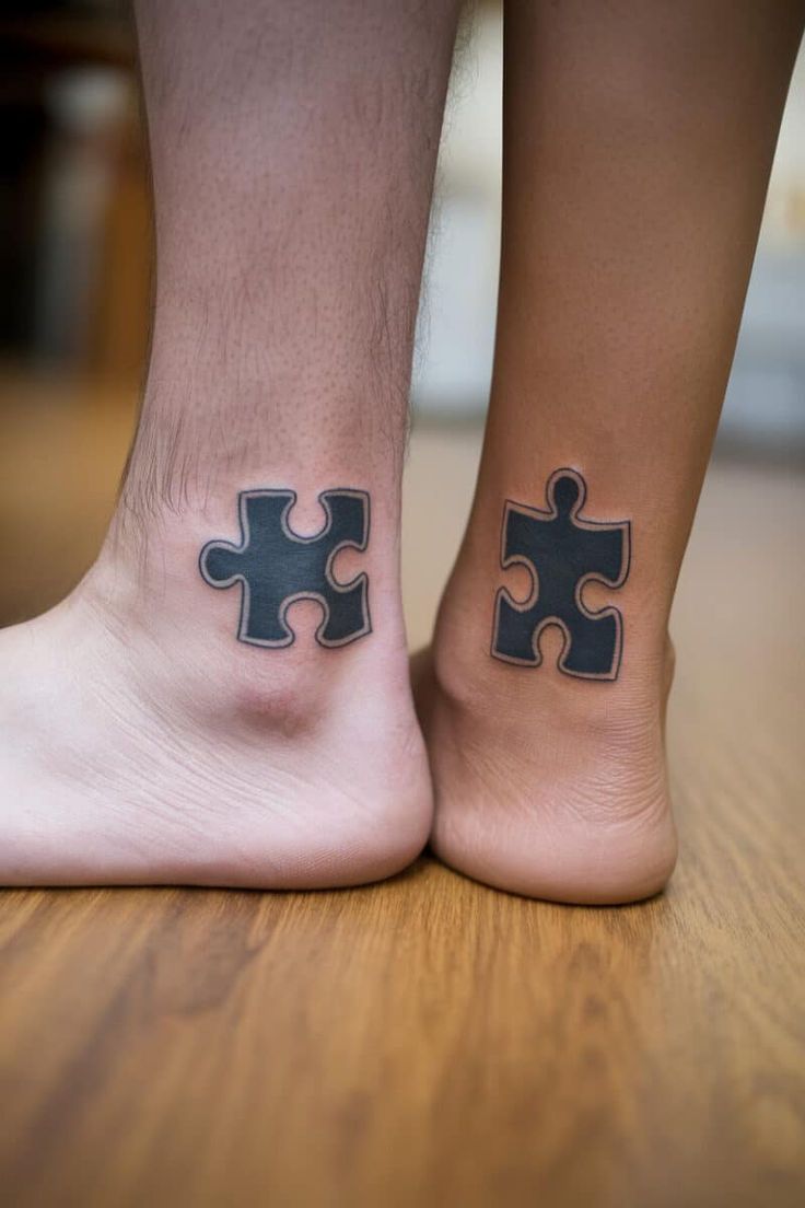 Puzzle Pieces Couple Tattoo Ideas